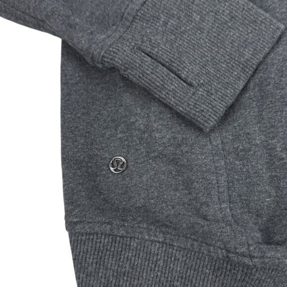 LULULEMON On The Double Pullover Size 4 Heathered Dark Grey - Picture 8 of 9